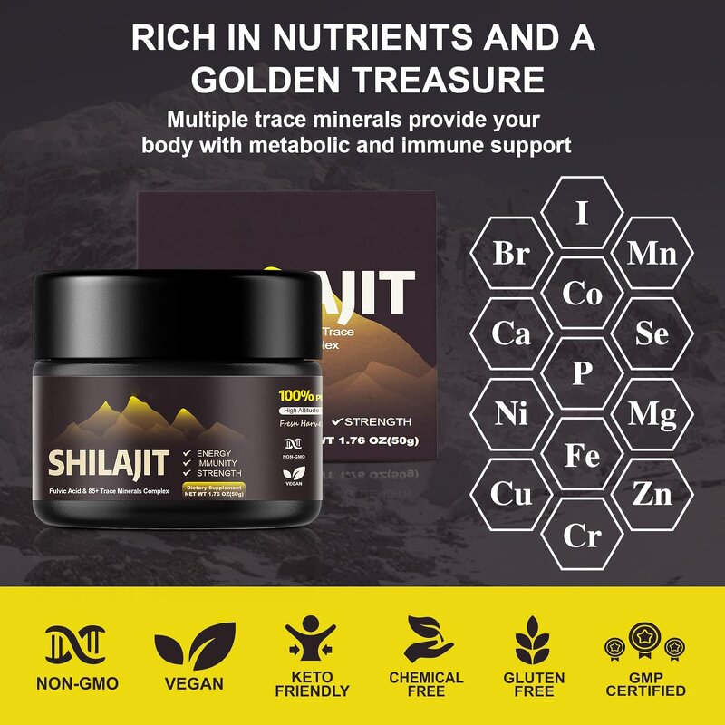 Shilajit Resin Manufacturer - Organic Pure Himalayan with Fulvic Acid for Energy