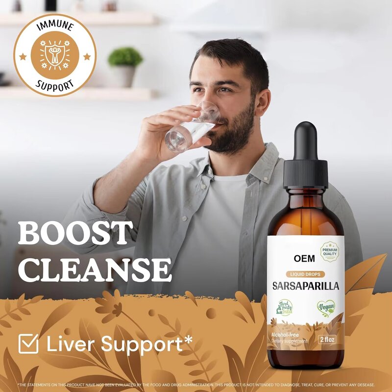 Sarsaparilla Root Liquid Drops Manufacturer - Alcohol Free Vegan Organic & OEM