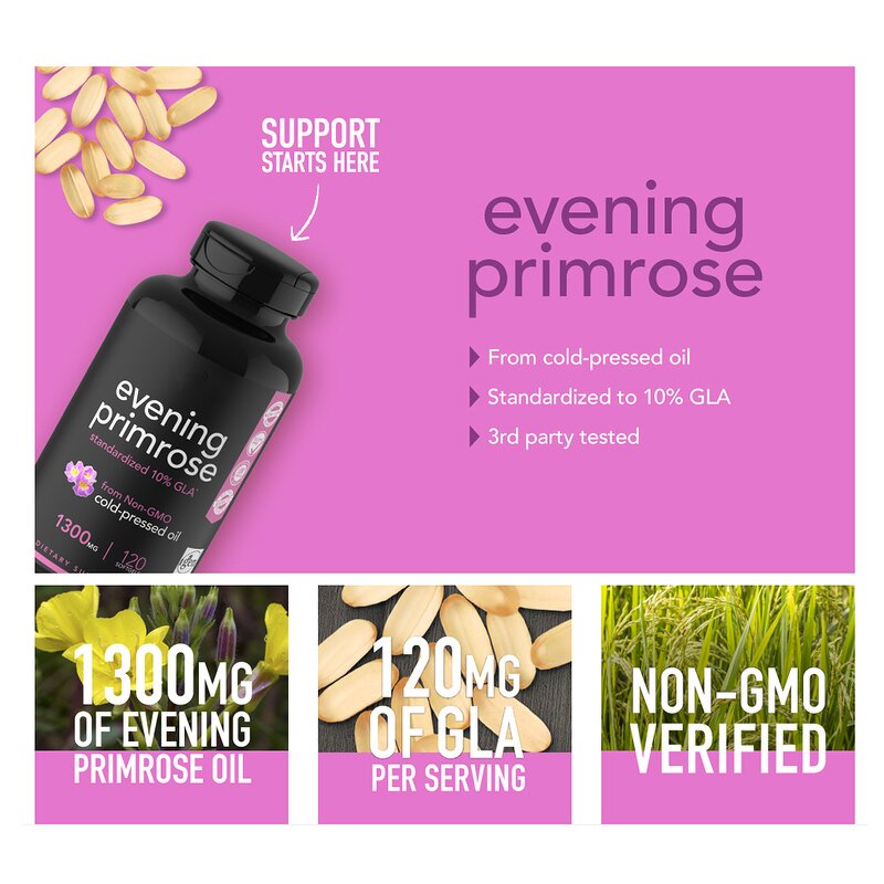 Evening Primrose Oil Softgels Manufacturer - 1000mg Supplement & OEM Bulk