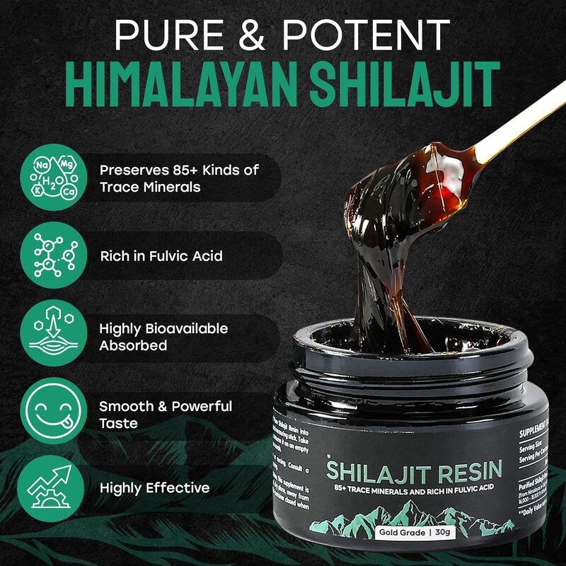 Shilajit Resin Manufacturer - Fulvic Acid Liquid 10g-50g Pure Himalayan & Private Label