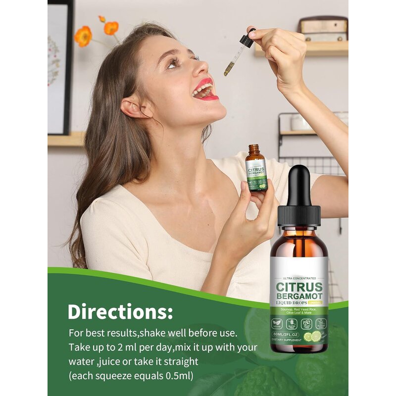 Bergamot Liquid Drops Manufacturer - 1000mg with Natural Soursop
