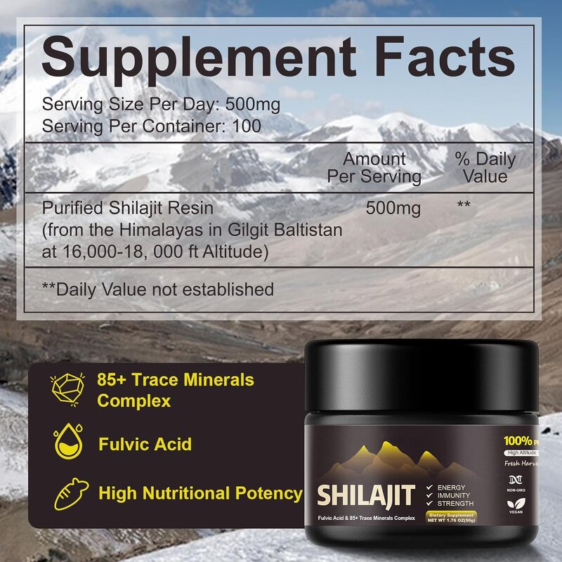 Shilajit Resin Manufacturer - Organic Pure Himalayan with Fulvic Acid for Energy