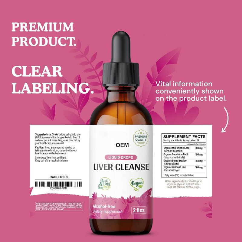 Milk Thistle Liquid Drops Manufacturer - Natural Liver Cleanse for Adults & OEM Best Selling