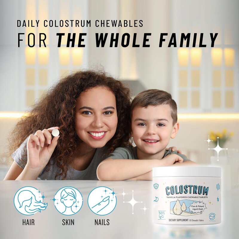 Bovine Colostrum Chewable Tablets Manufacturer - 50% IgG for Gut Health