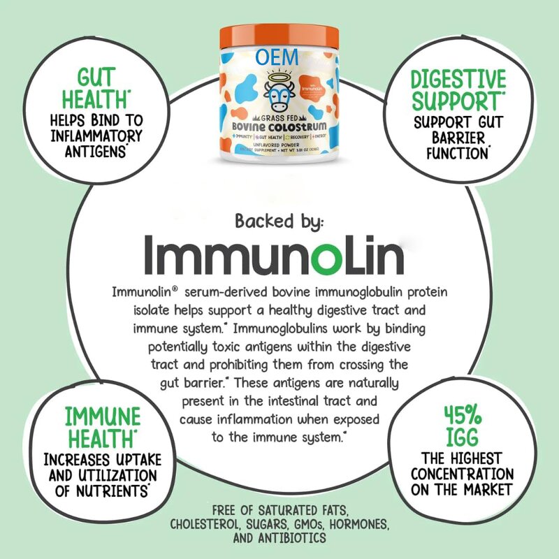 Bovine Colostrum Powder Manufacturer - 45% IGG Supplement & Factory Price OEM/ODM