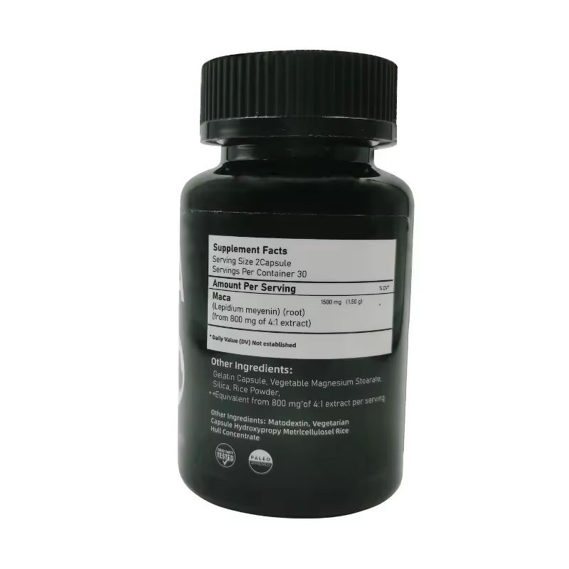 Black Maca Root Capsules Manufacturer - Maca Extract for Men & OEM Best Selling