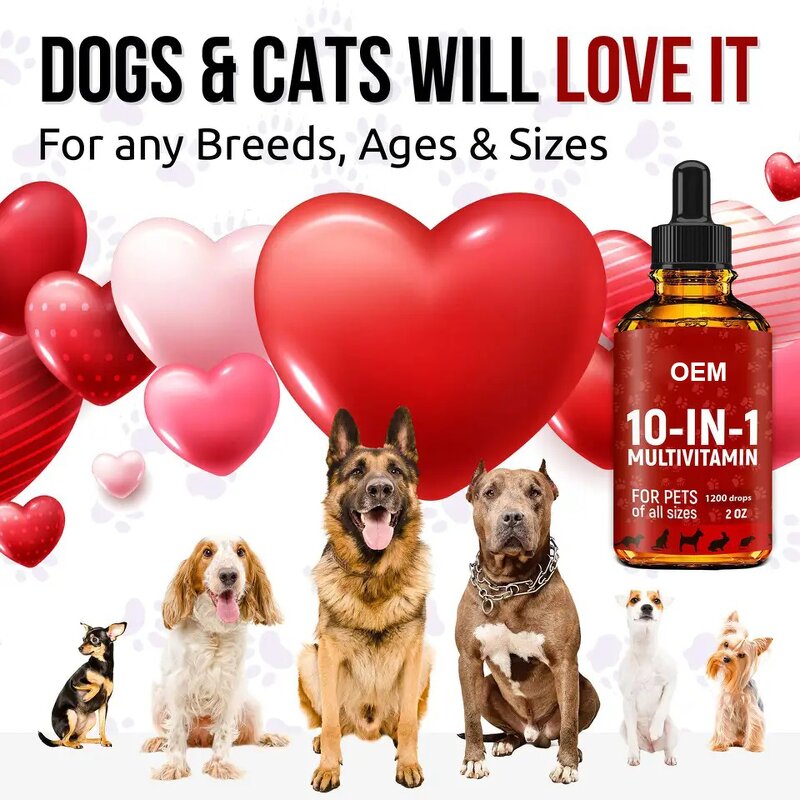 Pet Multivitamin Liquid Drops Manufacturer - 10 in 1 Cranberry for Pets & OEM