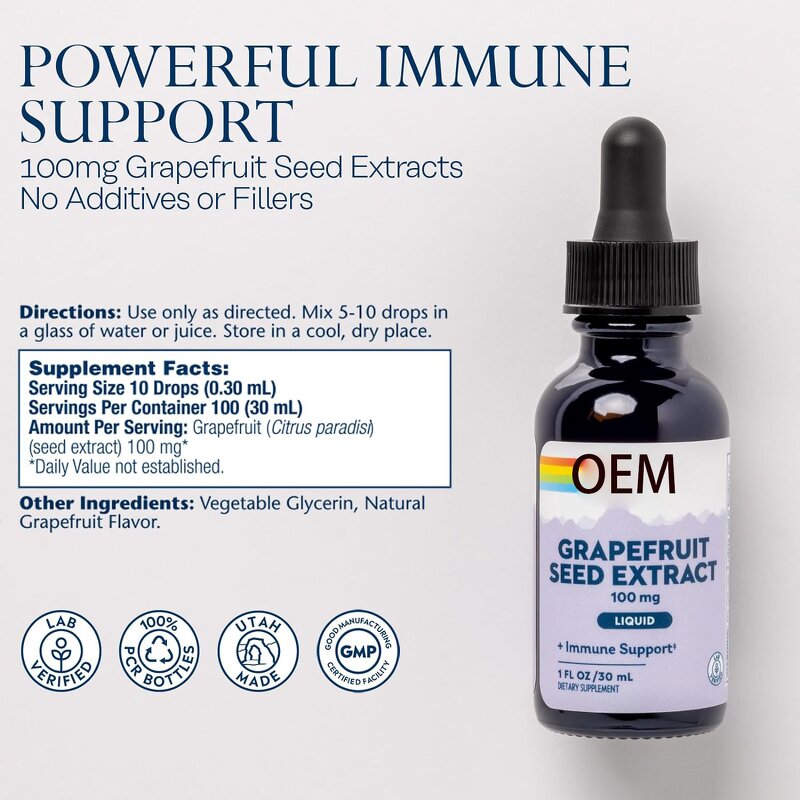 Grapefruit Seed Extract Liquid Drops Manufacturer - for Gut Health Digestion & Immune