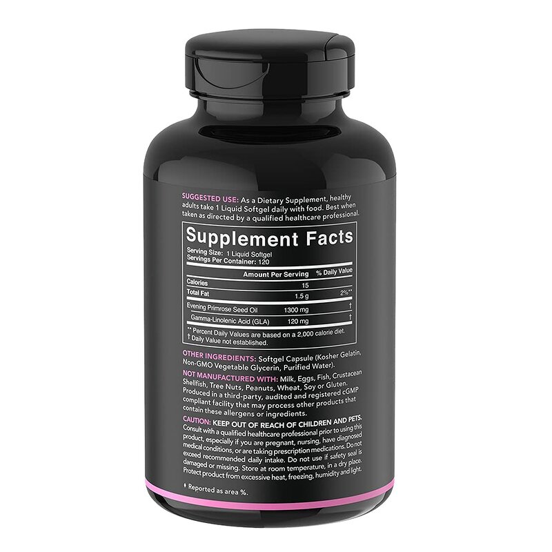 Evening Primrose Oil Softgels Manufacturer - 1000mg Supplement & OEM Bulk