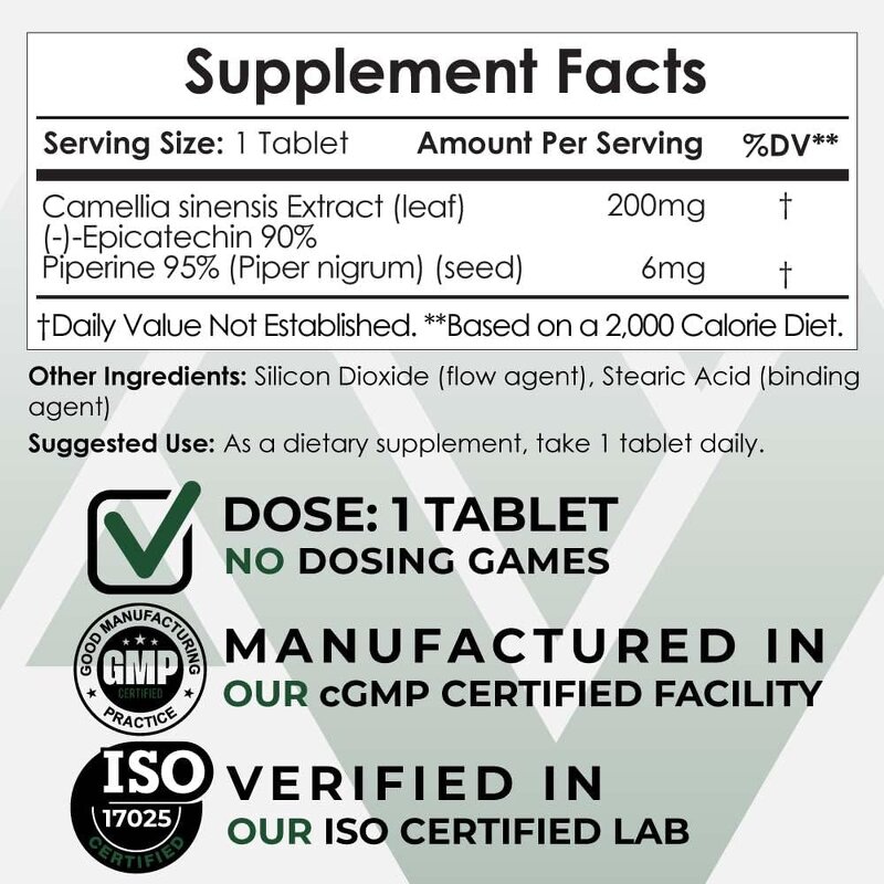 Epicatechin Tablets Manufacturer - with Piperine Supplement & OEM Private Label