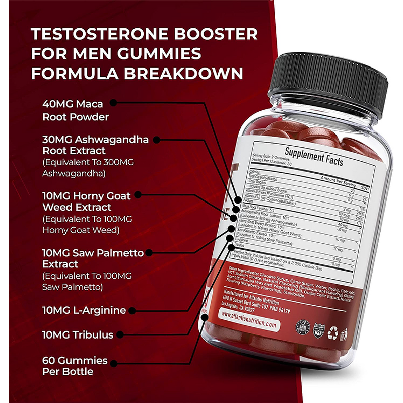 Testosterone Booster Gummies Manufacturer - with Maca for Bodybuilding Men & Private Label OEM