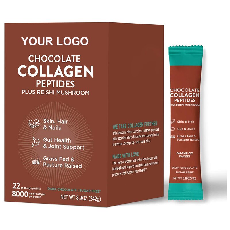 Collagen Powder Drink Manufacturer - Chocolate Sachet with Collagen Peptides & Private Label