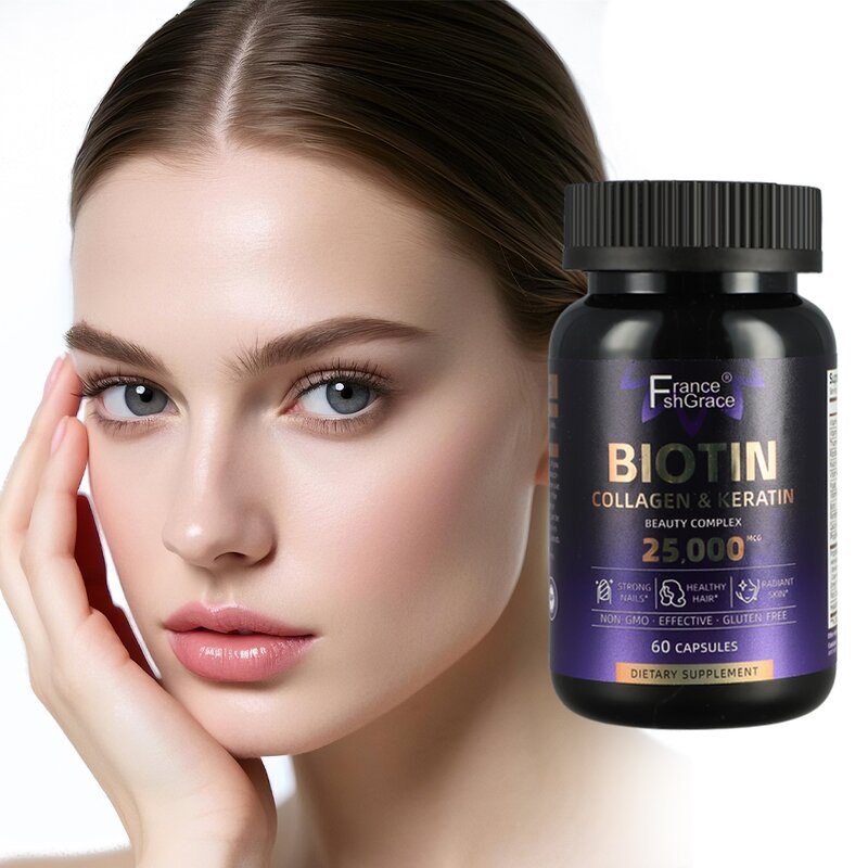 Collagen Biotin Capsules - 25000mcg Hair Skin Nails Support Men Women