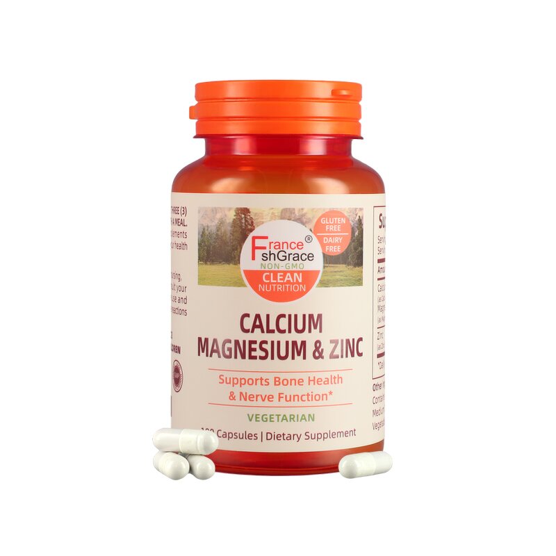 Calcium Magnesium Zinc - Bone Health Nerve Function Support Capsules