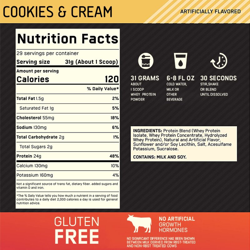 Whey Protein Isolate - Cookie Cream Flavor Gym Protein OEM Custom Label