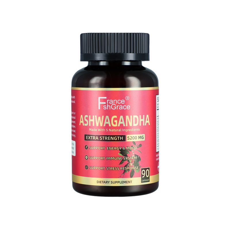 Ashwagandha Capsules - 5200mg 5 Ingredients Antiphlogosis Sleep Support