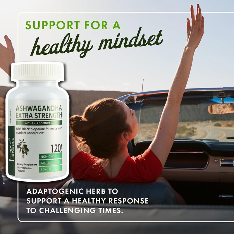 Ashwagandha Capsules - Organic Immune Health Natural Calm Men Women