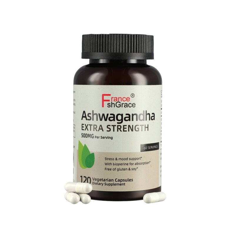 Ashwagandha Capsules - 120 Count Extra Strength Stress Mood Support