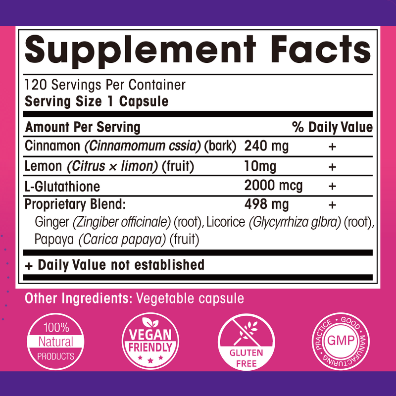 Skin Whitening Supplement - Organic Plant Extracts Liver Health Men Women