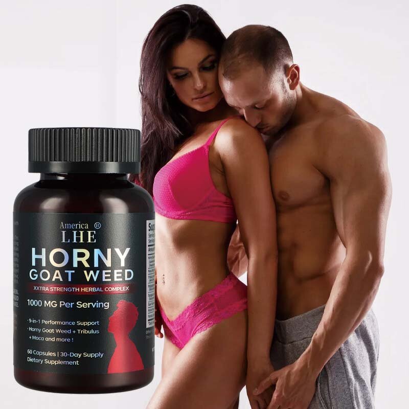 Horny Goat Weed Maca Capsules - Epimedium Men Women Performance Support