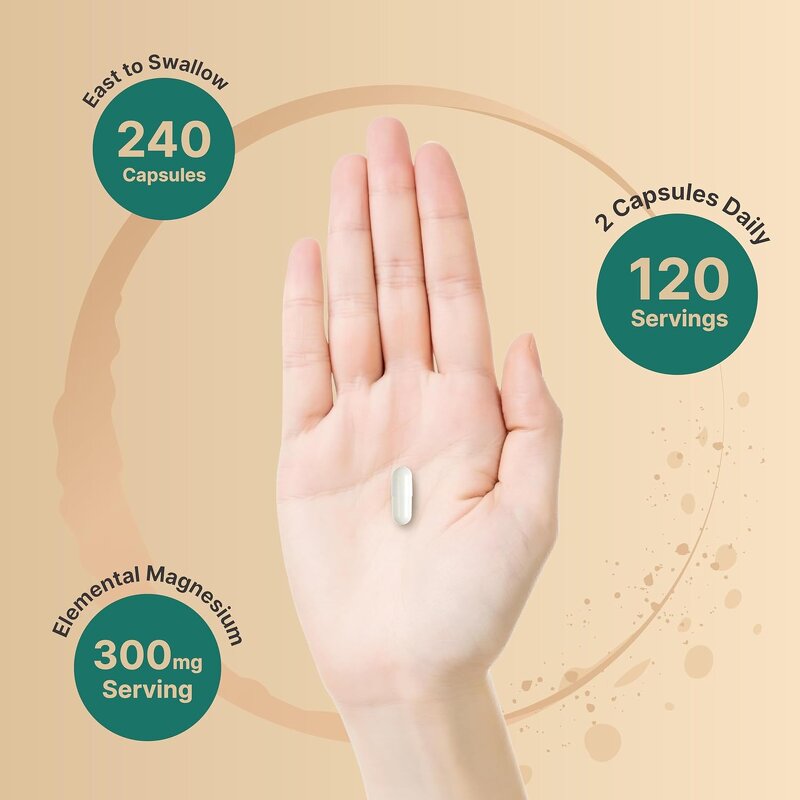 Triple Magnesium Capsules - Bone Heart Muscle Health Men Women Supplement