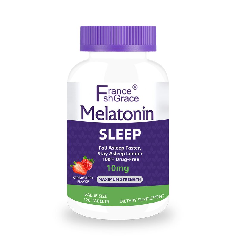 Melatonin Tablets - 10mg Strawberry Flavor Sleep Support Men Women