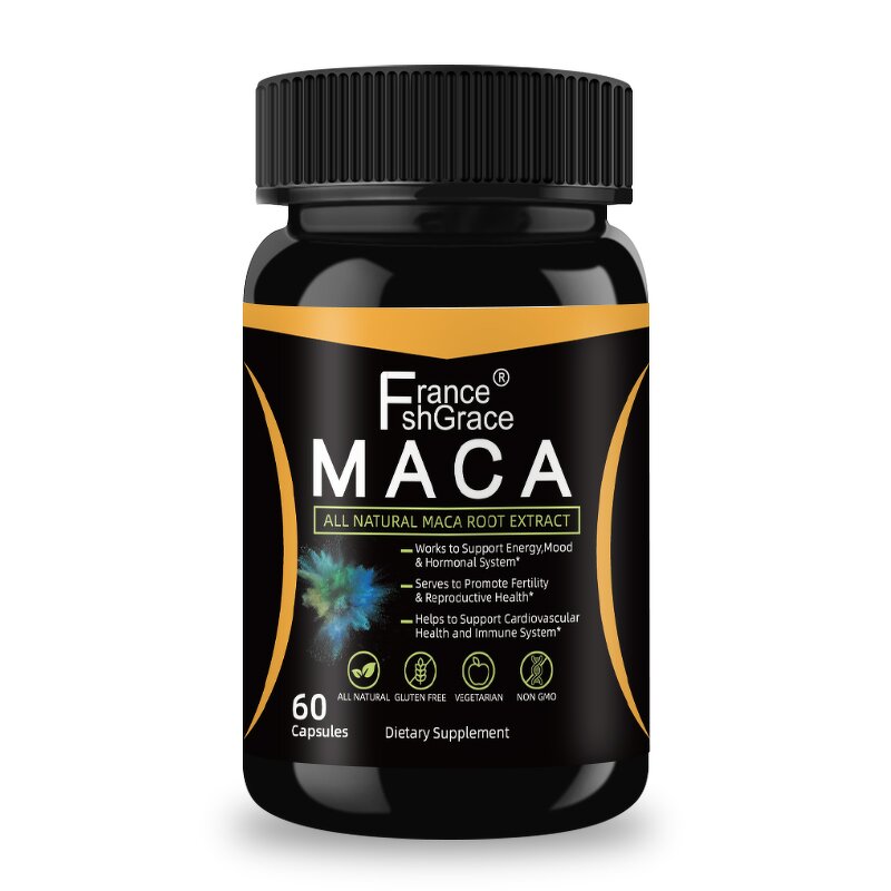 Maca Root Capsules - 750mg 60 Count Peruvian Men Women Supplement