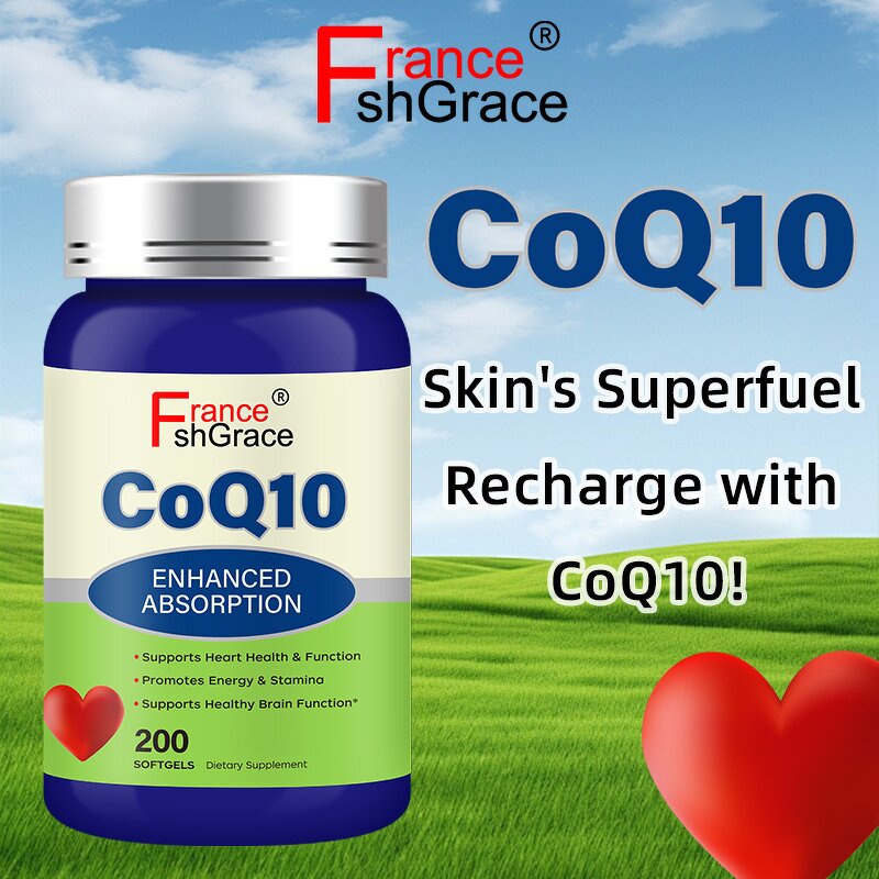 CoQ10 Softgels - 400mg Max Strength 200 Count Coenzyme Q10 Supplement