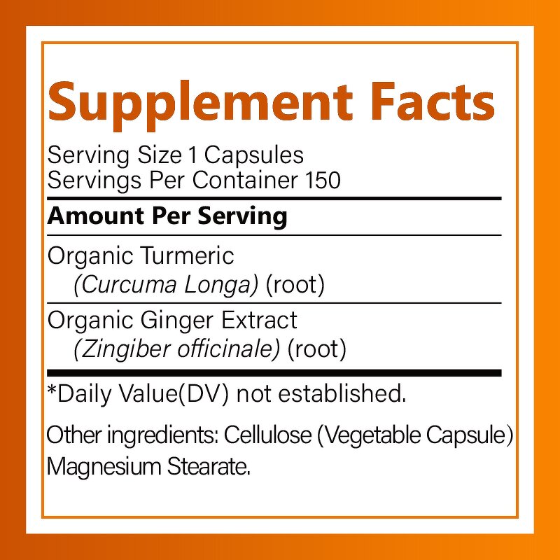 Turmeric Curcumin Capsules - 150 Count Enhanced Absorption Joint Health