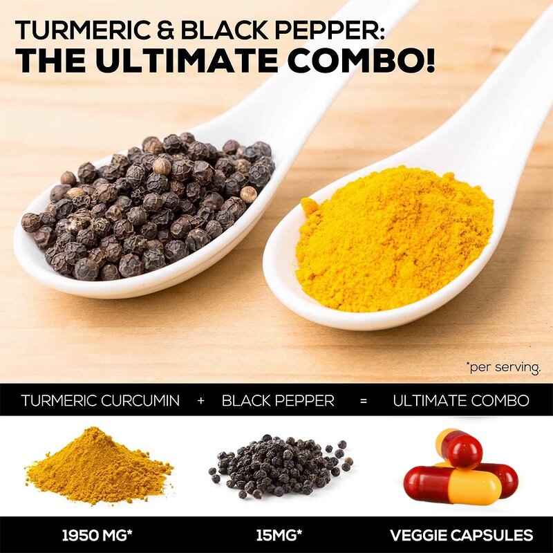 Turmeric Curcumin Capsules - Premium Organic Joint Support Men Women