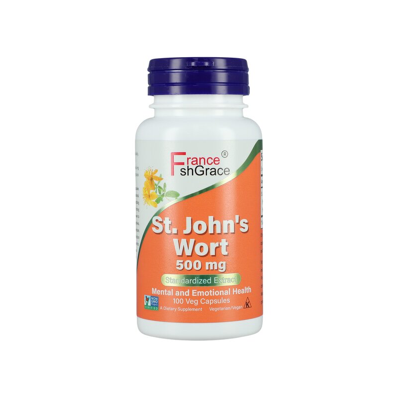 St. John's Wort Capsules - 500mg Standardized Extract 250 Veg Capsules Supplement