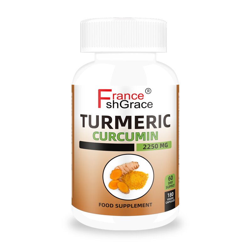 Turmeric Curcumin Capsules - Liver Health Mood Support Adult Supplement
