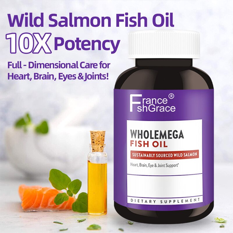 Omega 3 Fish Oil - High DHA EPA Natural Supplement Softgel Capsules