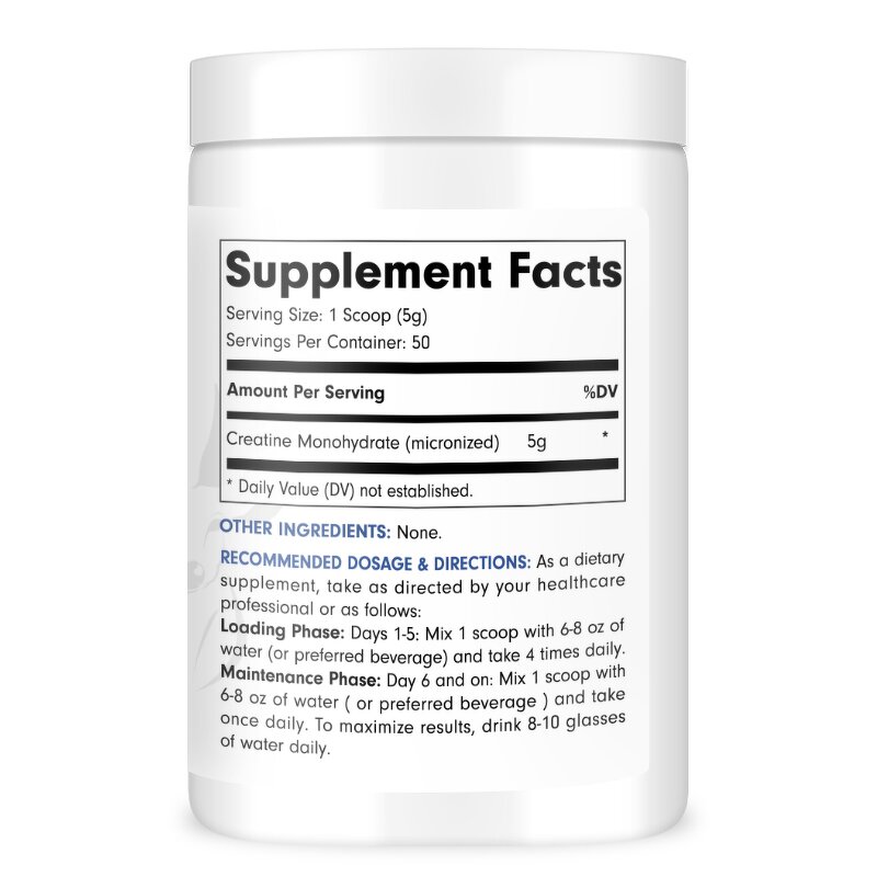 Creatine Monohydrate Powder - 250g Strength Athletic Performance Supplement