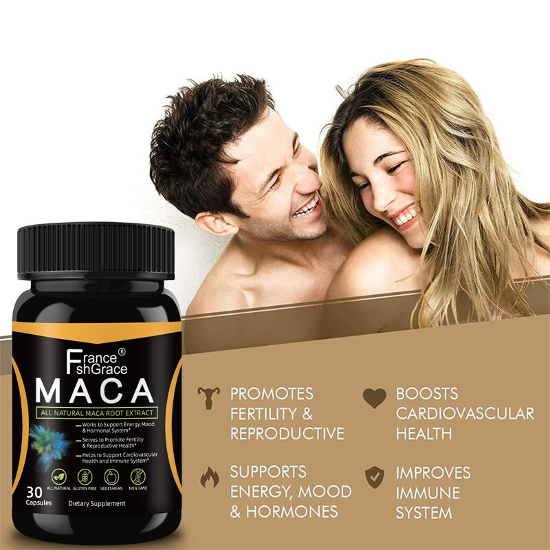Maca Root Capsules - 750mg 30 Count Organic Peruvian Adult Supplement