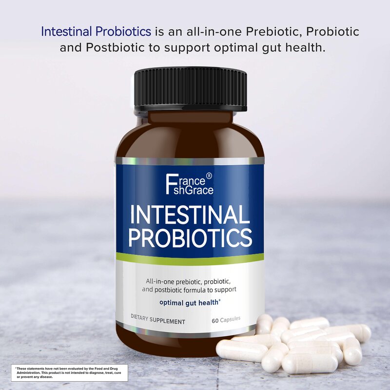 Prebiotic Probiotic Capsules - OEM 3 in 1 Postbiotic Gut Health 60 Count Adult