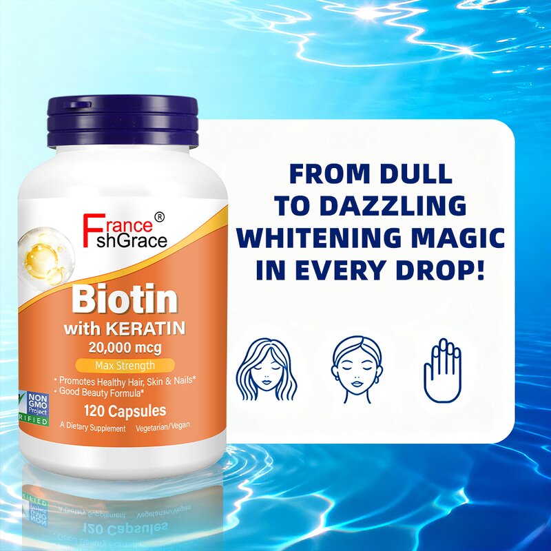 Biotin Keratin Capsules - Healthy Hair Skin Nails Support Supplement