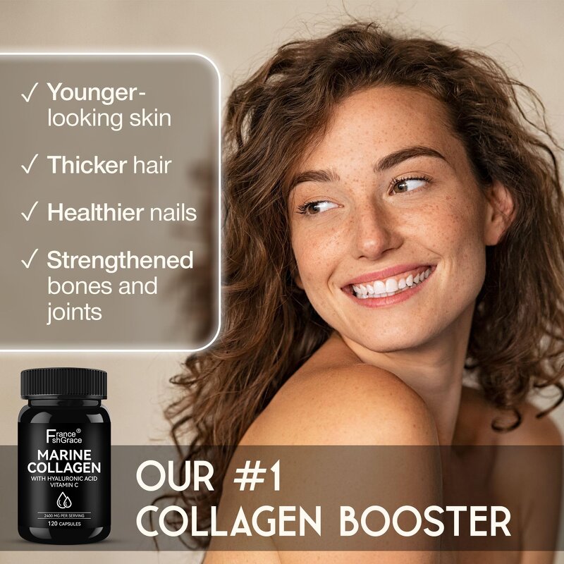 Marine Collagen Capsules - Vitamin Infused Skin Hair Nails Plant Extract
