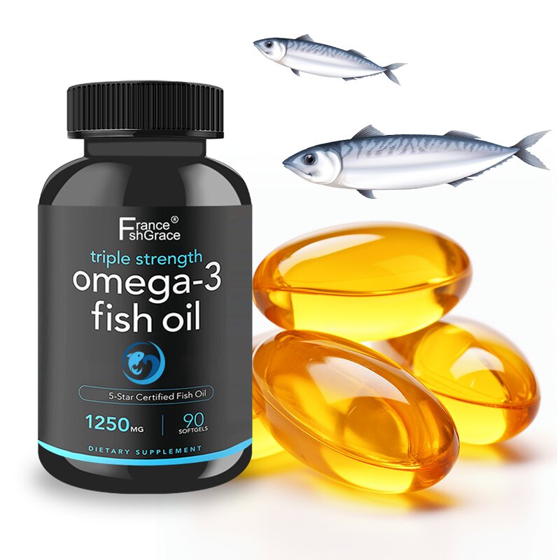 Omega 3 Fish Oil - 90 Softgels Brain Function Support Men Women
