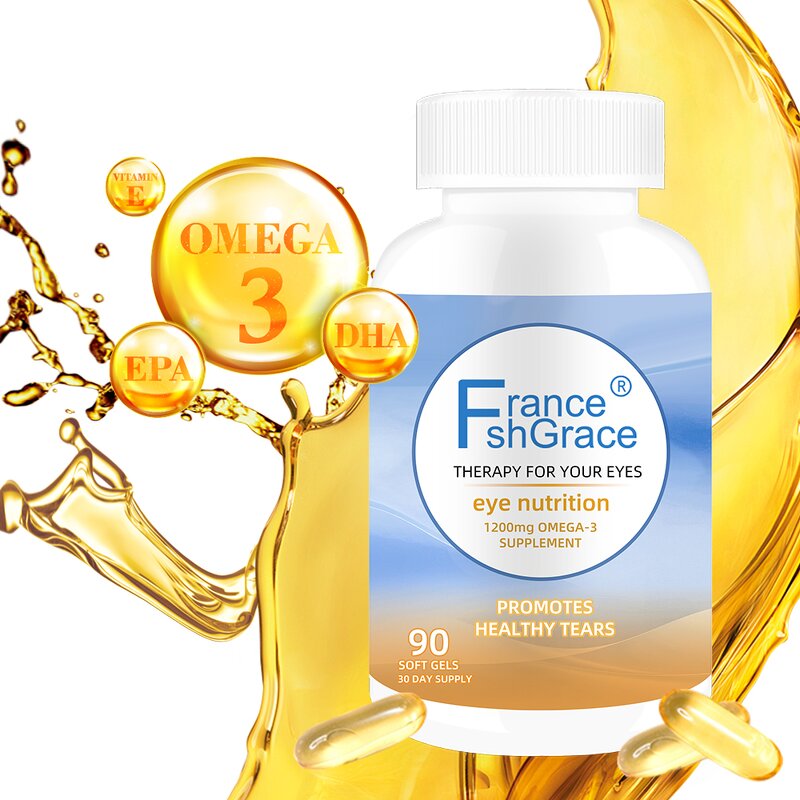 Omega 3 Supplement - Organic Flaxseed Fish Oil Vitamin E Eye Nutrition Adult