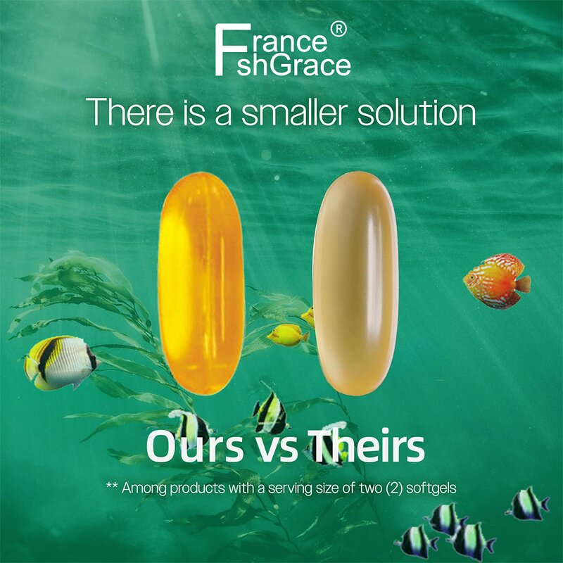 Fish Oil Softgels - 60 Count Non-GMO No Artificial Color Blood Health