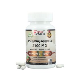 Ashwagandha Capsules - 2100mg 100 Count Immune System Support