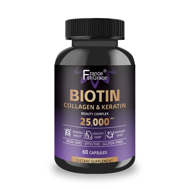 Biotin Collagen Capsules - 25000mcg Keratin Hyaluronic Acid Hair Growth Adult