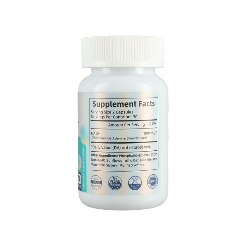 NAD+ Capsules - 1000mg Max Absorption Energy DNA Repair Brain Function