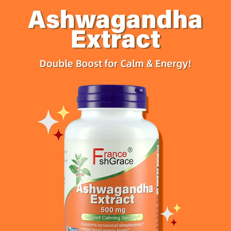 Ashwagandha Capsules - 500mg Root Extract Adult Immune Support Supplement