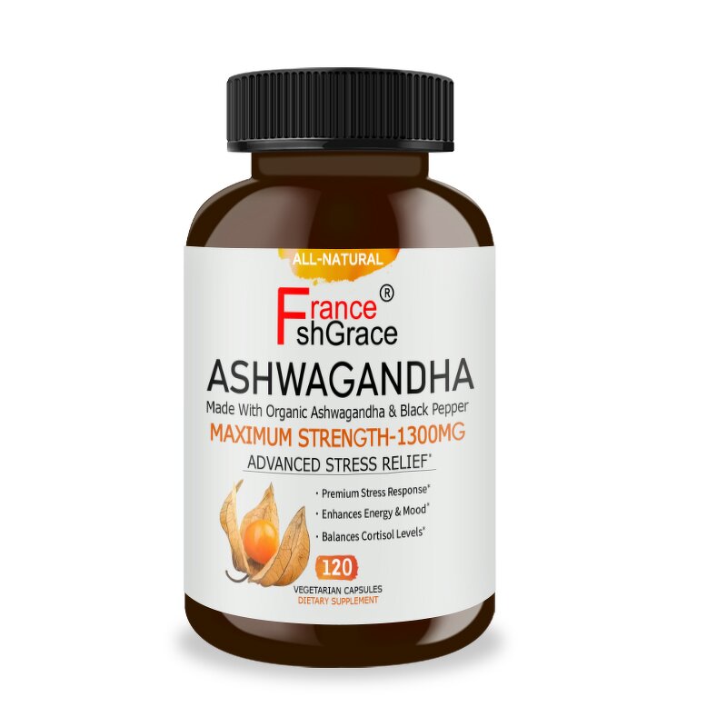 Ashwagandha Capsules - 1300mg Black Pepper Immune System Support