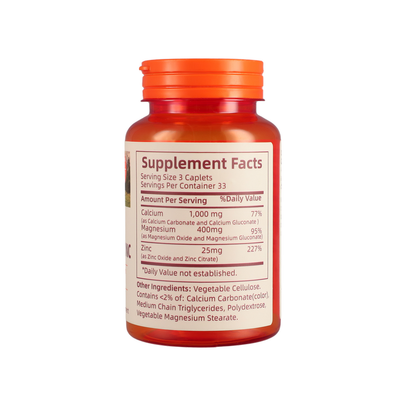 Calcium Magnesium Zinc - Bone Health Nerve Function Support Capsules