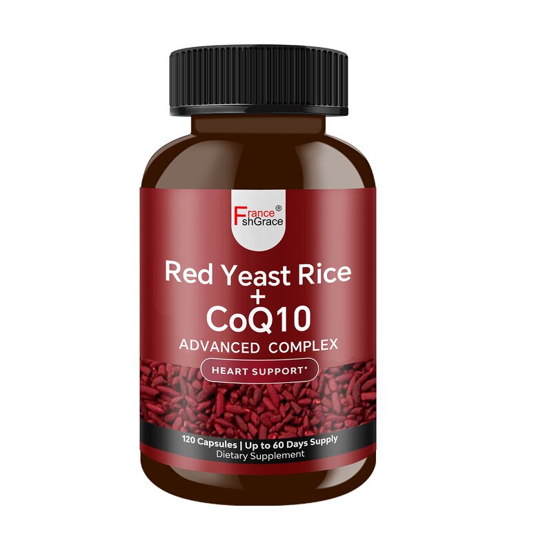 Red Rice Yeast CoQ10 - 120 Count Heart Health Energy Support Men Women