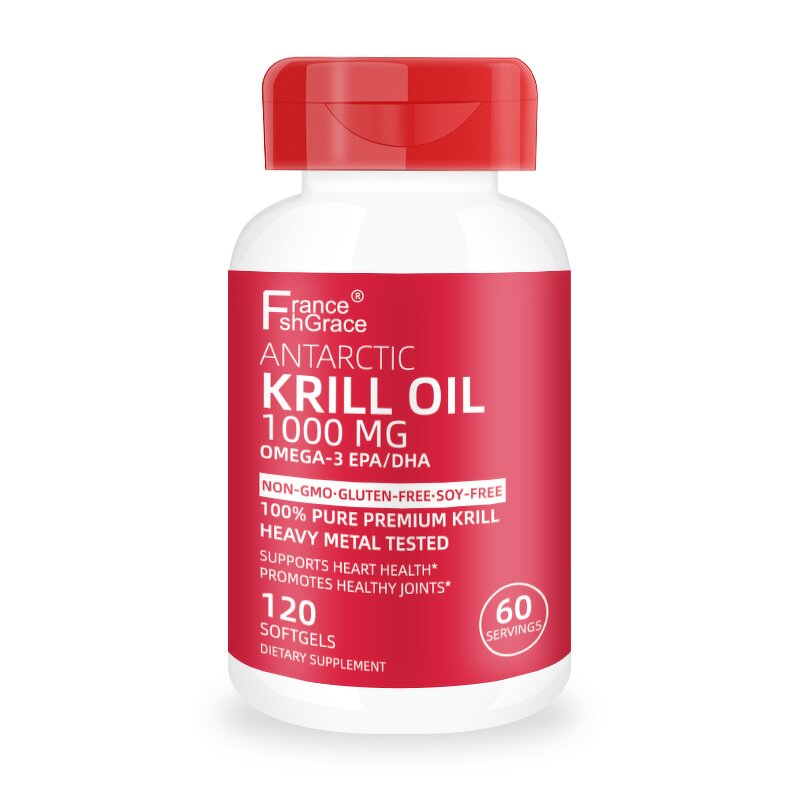 Antarctic Krill Oil - 1000mg 120 Count Omega-3 Heart Health Supplement