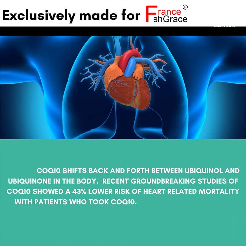 CoQ10 Supplement - Organic Extract Cellular Energy Brain Health Men Women